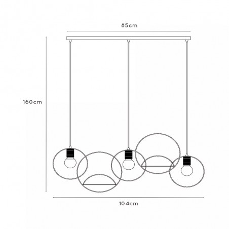 Pendant lamp Circle (3 lights)