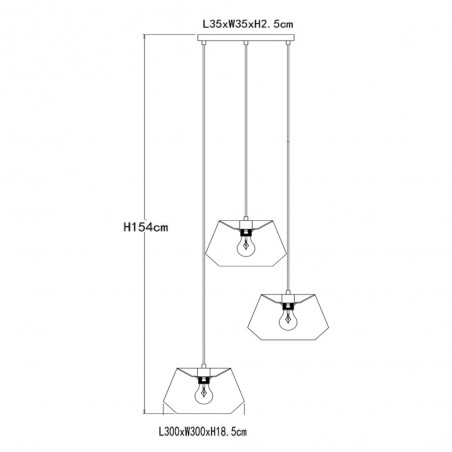Ceiling lamp Jessica (3 lights)