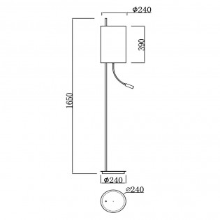 Floor lamp with reader LED Magic (3W)