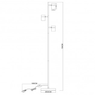 Floor lamp Upton (3 lights)