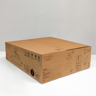 Ventilador LED con aspas retráctiles Nestera Eco Negro CCT Dim (45W)