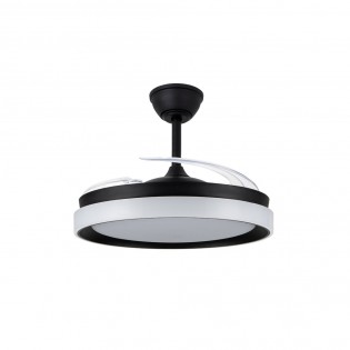 LED fan with retractable blades Nestera Eco Black CCT Dim (45W)
