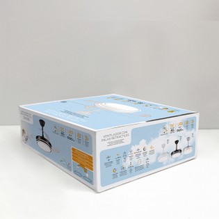 Ventilador LED con aspas retráctiles Miso Mini Evo Plata CCT Dim (46W)