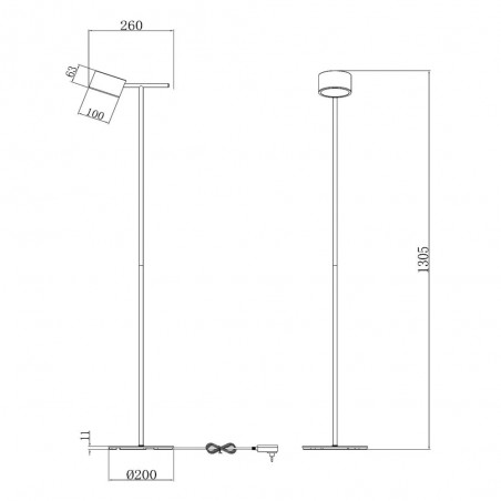 Lámpara de pie LED Gian Dim (9W)