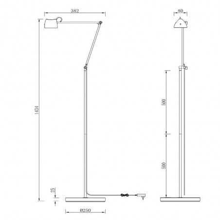Floor lamp LED Milne Dim (8W)