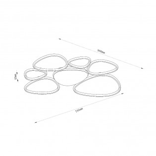 Plafón de techo LED Samling CCT Dim (72W)