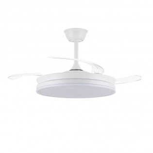LED fan with retractable blades Miso Evo White CCT Dim (72W)