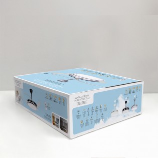 Ventilador LED con aspas retráctiles Miso Evo Blanco CCT Dim (72W)