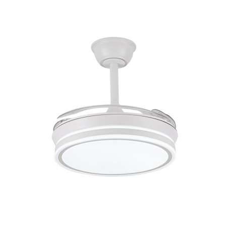Ventilador LED con aspas retráctiles Miso Evo Mini Blanco CCT Dim (46W)