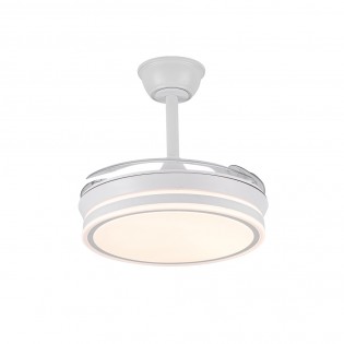 Ventilador LED con aspas retráctiles Miso Evo Mini Blanco CCT Dim (46W)