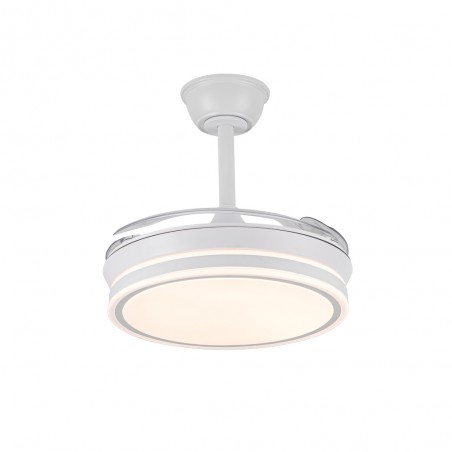 Ventilador LED con aspas retráctiles Miso Evo Mini Blanco CCT Dim (46W)