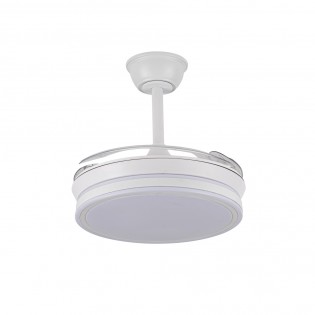 Ventilador LED con aspas retráctiles Miso Evo Mini Blanco CCT Dim (46W)