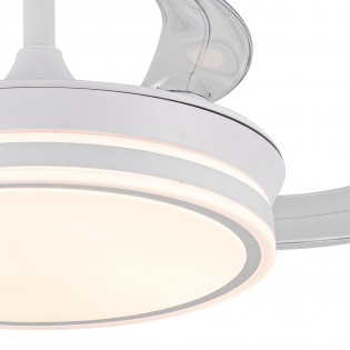 Ventilador LED con aspas retráctiles Miso Evo Mini Blanco CCT Dim (46W)
