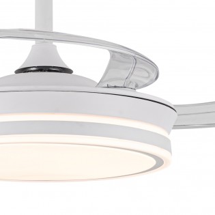 Ventilador LED con aspas retráctiles Miso Evo Mini Blanco CCT Dim (46W)