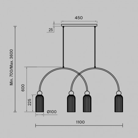 Pendant Lamp Antic (4 lights)