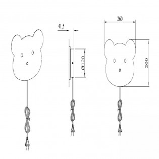 Children's wall lamp LED Charlie (7W)