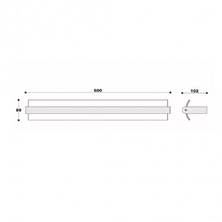 Aplique de pared para baños LED Wanda (19W)