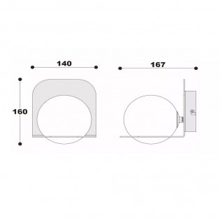 Bathroom wall lamp Davy