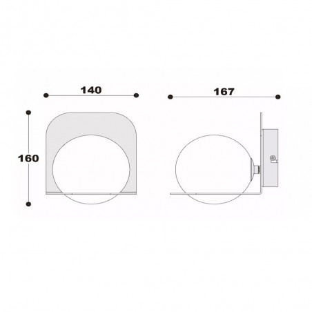 Bathroom wall lamp Davy