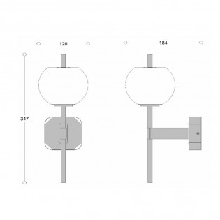 Aplique de pared para baños Elda