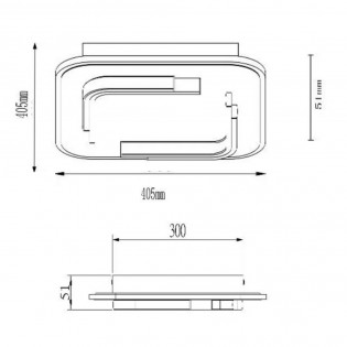 Flush light LED Andreas Square (30W)