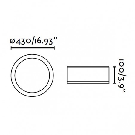 Ceiling flush light Led for Bathroom KAO (35W)