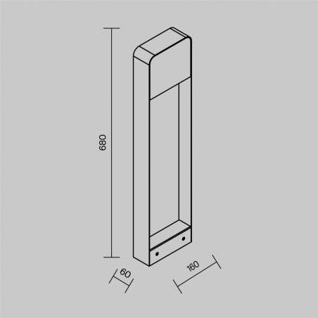 Outdoor LED Bollard Lamp Porte (7W)