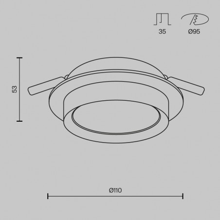 Ceiling Recessed Light Hoop Round
