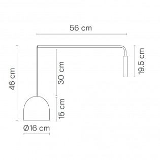 Hanging wall lamp Rio