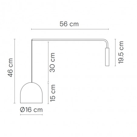 Hanging wall lamp Rio