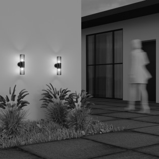 Aplique de pared de exterior Amas (2 luces)