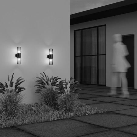 Aplique de pared de exterior Amas (2 luces)