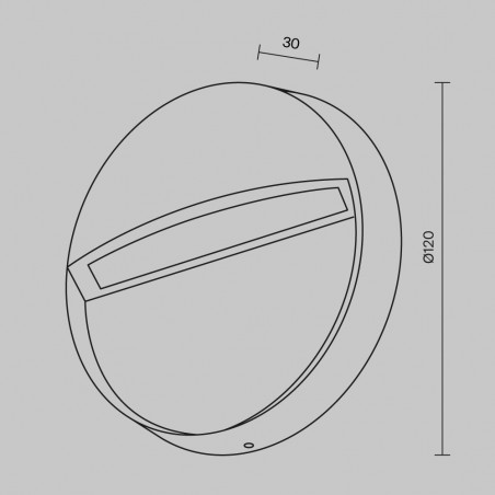 Outdoor LED Wall Lamp Mane Round (3W)
