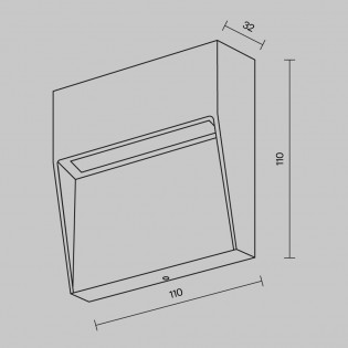 Outdoor LED Wall Lamp Mane Square (3W)
