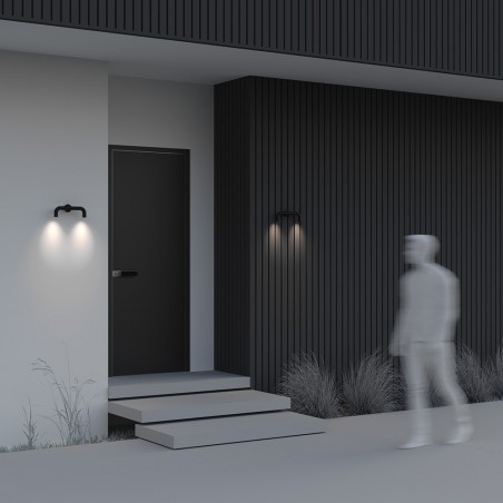 Aplique de pared de exterior Sleek (2x2W)