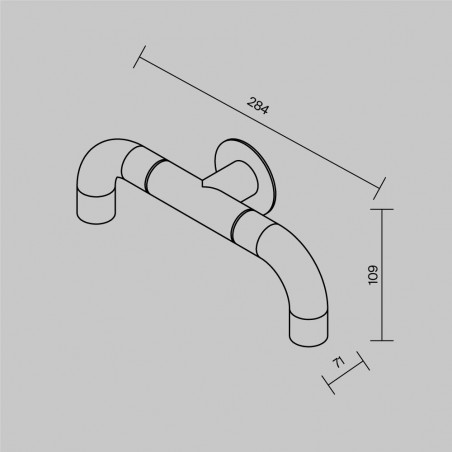 Aplique de pared de exterior Sleek (2x2W)
