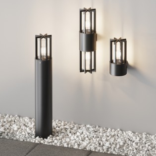 Aplique de pared de exterior Barrel