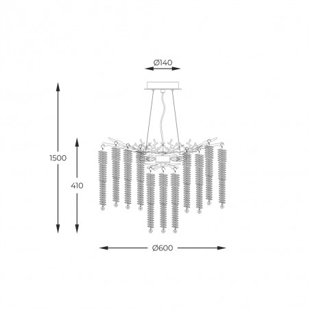 Pendant lamp Dijon (8 lights)