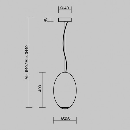 LED Pendant Lamp Bruma (19W)