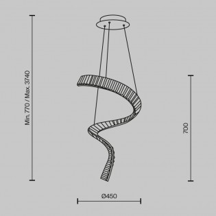 Lámpara de techo LED Krone (48W)