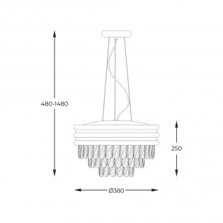 Pendant lamp Naica (4 lights)