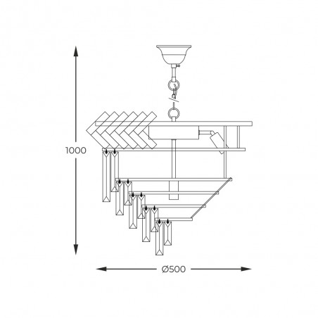 Pendant lamp Lyon (9 Lights)