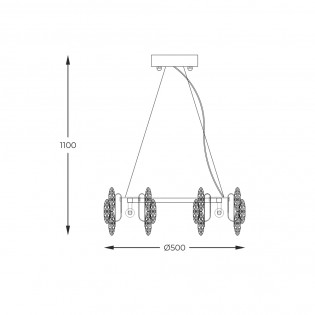Pendant lamp Tiara (6 lights)