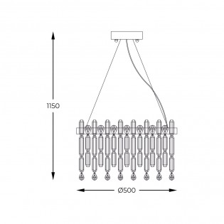 Pendant lamp Crown (6 Lights)