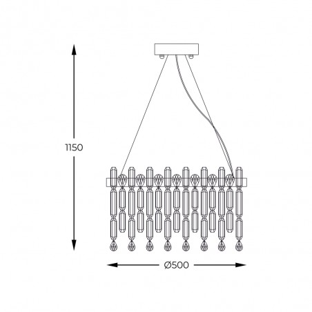 Pendant lamp Crown (6 Lights)