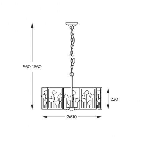 Pendant lamp Caroline (5 Lights)