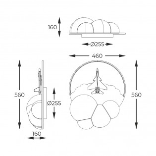 Children's ceiling flush light LED Focus Plane (37W)