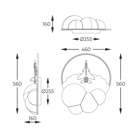 Plafón de techo LED Focus Avión (37W)