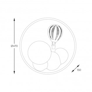 Children's ceiling flush light LED Focus Balloon (42W)