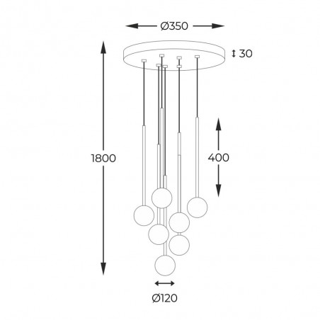 Pendant lamp Ali (7 Lights)